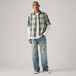리바이스 맨 프리미엄 501 루즈 오리지널 진 0057U0020 Larkspur Painter Distressed-Medium Wash