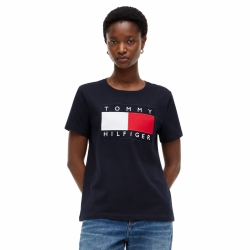 타미힐피거 우먼 빅플레그 로고티셔츠 XW08297-400 Navy