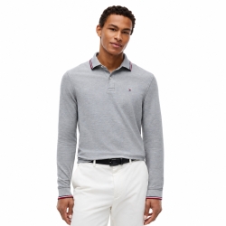 타미힐피거 맨 긴팔 위킹 Wicking 폴로티 78J9766-030 Grey Heather