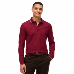 타미힐피거 맨 긴팔 위킹 Wicking 폴로티 78J9766-500 Deep Rouge