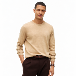 타미힐피거 맨 레귤러핏 클래식 크루넥 스웨터 78J8322-259 Dark Beige