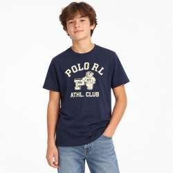 폴로 랄프로렌 보이즈 클럽곰돌이 티셔츠 323B29566001 Navy