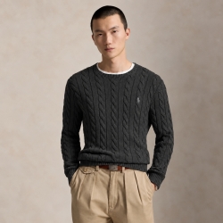 [L] 폴로 랄프로렌 코튼 케이블 꽈배기 스웨터 710918998019 Grey
