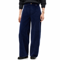 타미힐피거 우먼 스트레치 코듀로이 와이드레그 팬츠 XW09432-401 Carbon Navy