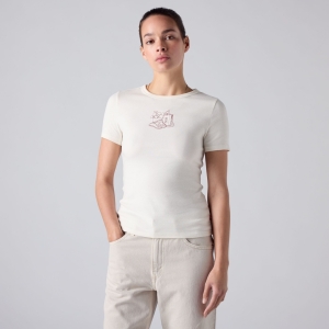 리바이스 우먼 슬림핏 Hayes Stitch 반팔티 008A80009 워크맨 에크루