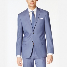 [36S] DKNY Lexington Light Blue Solid Suit Made in Canada, Italy Fabric_k