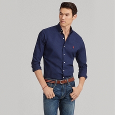 폴로 랄프로렌 맨 클래식핏 퍼포먼스 셔츠 710776166002 Navy
