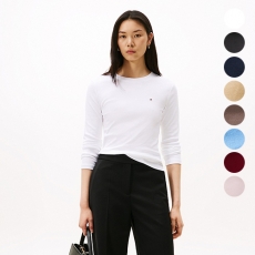 타미힐피거 우먼 크루넥 페이버리 티셔츠 76J4889_k