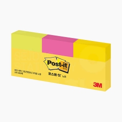 3M 포스트잇 653-3/51mm x 38mm/3색 300매