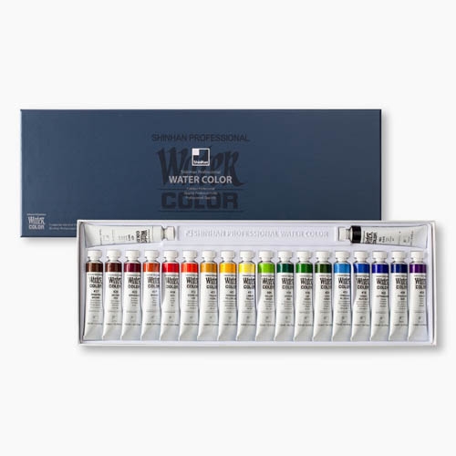 신한화구 전문가용 수채화물감 20색12ml/수채물감