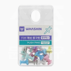 화신 컬러 장구핀/푸시핀/압핀 행거팩