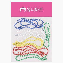 유니아트 칼라 10개입 15cm 쇠재료 군번줄 색상혼합
