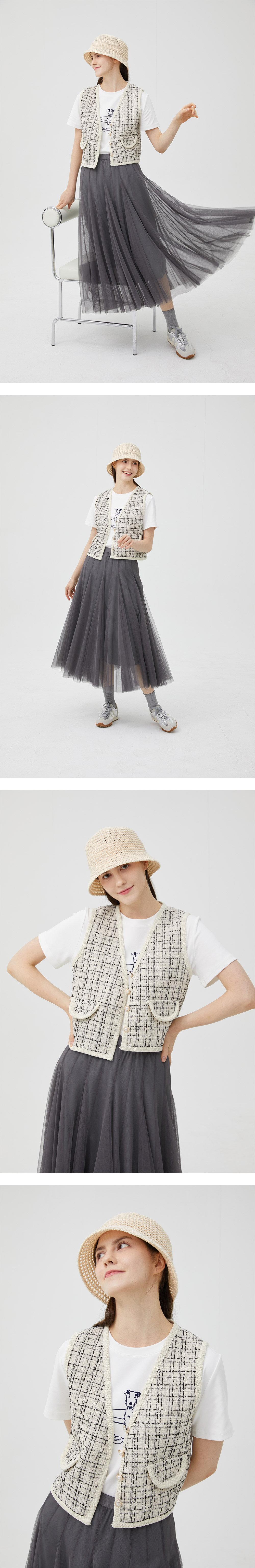 닥스훈드 자수 반팔 티셔츠