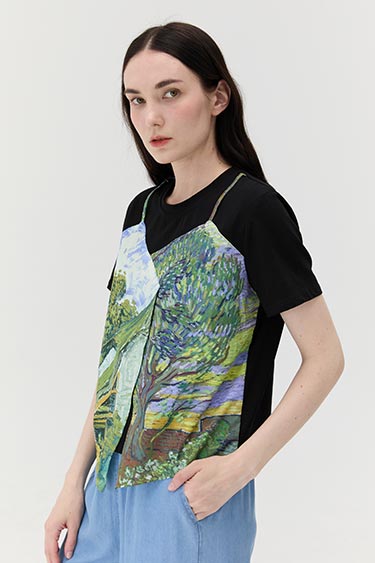 아트 뷔스티에 티셔츠