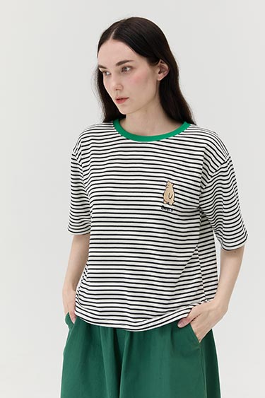 베어 스트라이프 티셔츠