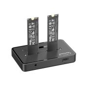 마하링크 M.2 NVMe SSD 2베이 도킹 스테이션 20Gbps 클론 복사기 ML-D2U20