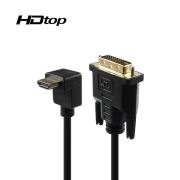 HDTOP HDMI TO DVI 1.4Ver 하향 90도 꺾임 케이블 5M HT-T03