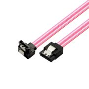 마하링크 SATA3케이블 6Gb/s ㄱ자 Lock 투명 레드 0.5M ML-S3LLR