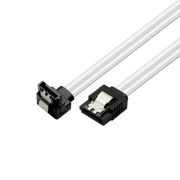 마하링크 SATA3케이블 6Gb/s ㄱ자 Lock 투명 화이트 0.5M ML-S3LLW