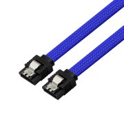 마하링크 SATA3케이블 6Gb/s Lock 그물망 블루 0.5M ML-S3MBL