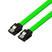 마하링크 SATA3케이블 6Gb/s Lock 그물망 그린 0.5M ML-S3MGR