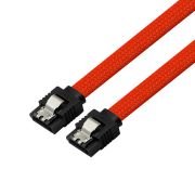 마하링크 SATA3케이블 6Gb/s Lock 그물망 레드 0.5M ML-S3MRD