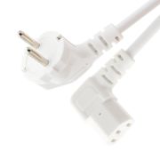 HDTOP 국산 전원 ㄱ자 우측 꺾임 파워케이블 화이트 2M HT-AC112