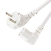HDTOP 국산 전원 16A ㄱ자 좌측 꺾임 파워케이블 화이트 3M HT-AC116