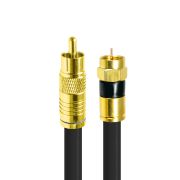 HDTOP 국산 RCA to RF 골드 블랙 5C 동축 케이블 5M HT-ZGCR050