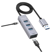 마하링크 USB3.0 4포트 알루미늄 USB허브 1.2M ML-UH304