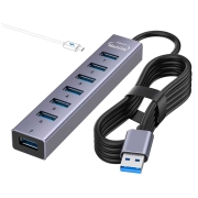 마하링크 USB3.0 7포트 알루미늄 USB허브 1.2M ML-UH308