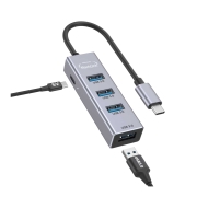 마하링크 USB-C USB3.0 4포트 USB허브 알루미늄 ML-UHC04