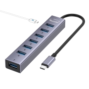 마하링크 USB-C USB3.0 7포트 USB허브 알루미늄 ML-UHC08