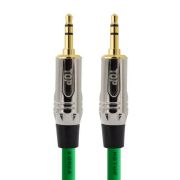 HDTOP 국산 3.5스테레오 AUX 케이블 메탈 그린 15M HT-TP6694