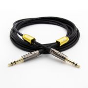HDTOP 국산 5.5 스테레오 TRS 알로이 노이즈필터 케이블 메탈 블랙 0.5M HT-TN3164