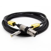 HDTOP 국산 3.5스테레오 암 TO XLR 알로이 노이즈필터 케이블 메탈 블랙 50M HT-TN3307
