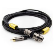 HDTOP 국산 RCA 수 TO XLR 암 알로이 노이즈필터 케이블 메탈 블랙 15M HT-TN3519