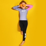 여아용 주니어래쉬가드 유아수영복 하와이언스타 바이올렛