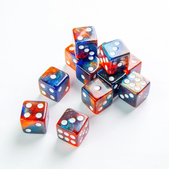[게임제닉] 16mm 주사위 세트 갤럭시 Galaxy Series - Mars - D6 Dice Set 16 mm (12 pcs)