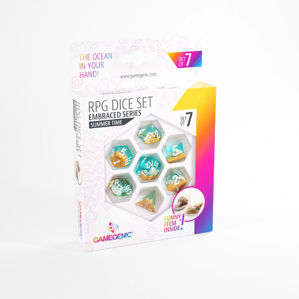 [게임제닉] RPG 주사위 세트 - 썸머타임 Embraced Series - Summer Time - RPG Dice Set (7pcs)