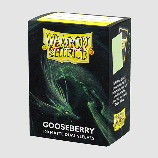 [드래곤실드]카드 프로텍터 듀얼 매트 슬리브 스탠다드 사이즈 파스텔 - 구즈베리 Matte Dual - Pastels - Gooseberry (100매)