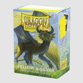 [드래곤실드]카드 프로텍터 듀얼 매트 슬리브 스탠다드 사이즈 - 노란색/은색 Matte Dual - Yellow & Silver (100매)