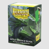[드래곤실드]카드 프로텍터 듀얼 매트 슬리브 스탠다드 사이즈 - 애플 그린/은색 Matte Dual - Apple Green & Silver (100매)