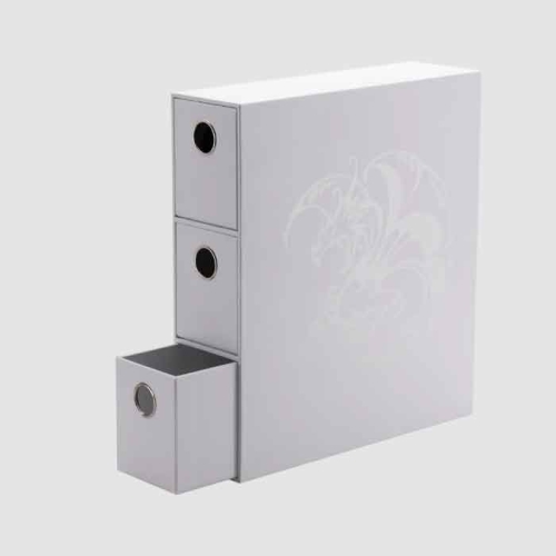 [드래곤실드]포트리스 3단 카드 보관함 - 화이트(백색) Fortress Card Drawers - White