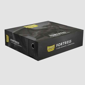 [드래곤실드]포트리스 수평 4단 카드 보관함 - 블랙(흑색) Fortress - 4-Card Drawers Horizontal - Black