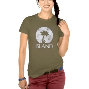 아일랜드 ISLAND white palm 티셔츠