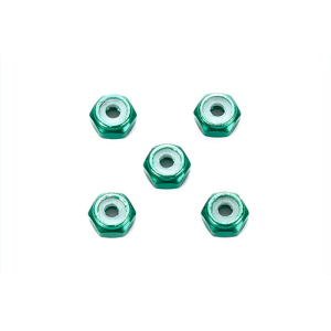 [95424] 2mm Alu Lock Nut Green 5