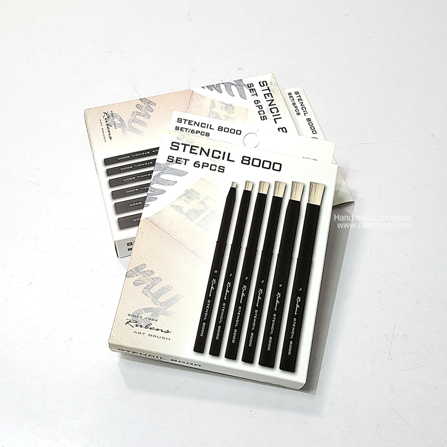 스텐실붓 6조세트