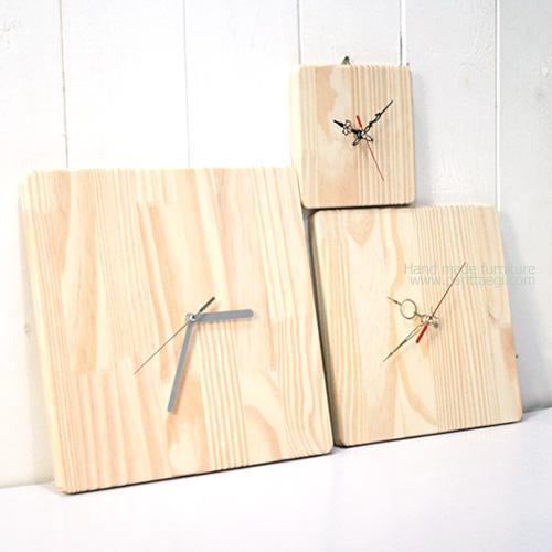 원목네모시계판 15%SALE