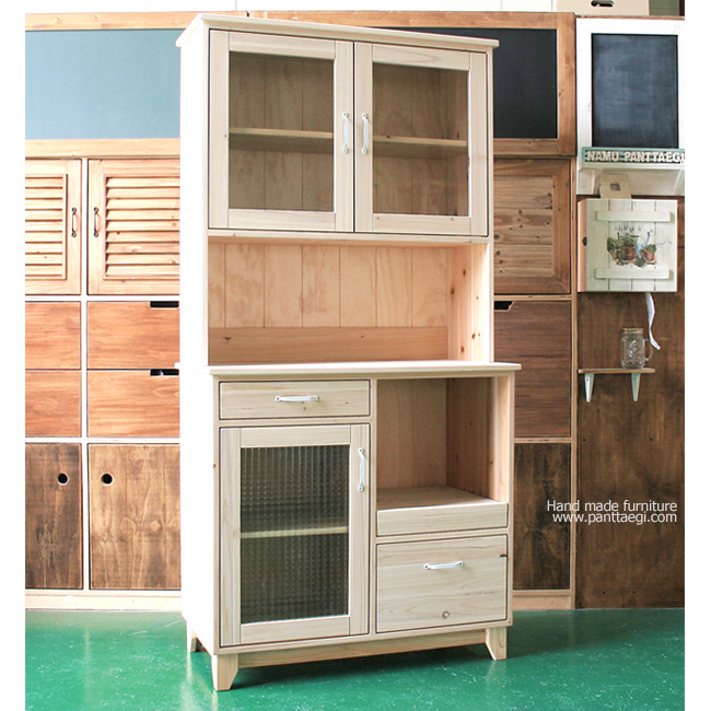 그릇수납장-유리문